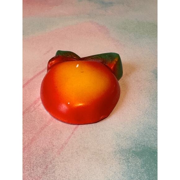 Vintage Chalkware Apple Wall Plaque – Retro Kitchen Fruit Décor, 1950s–1960s - Picture 7 of 9